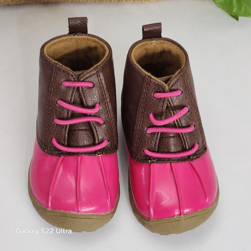 Brown and Pink Kids Shoes